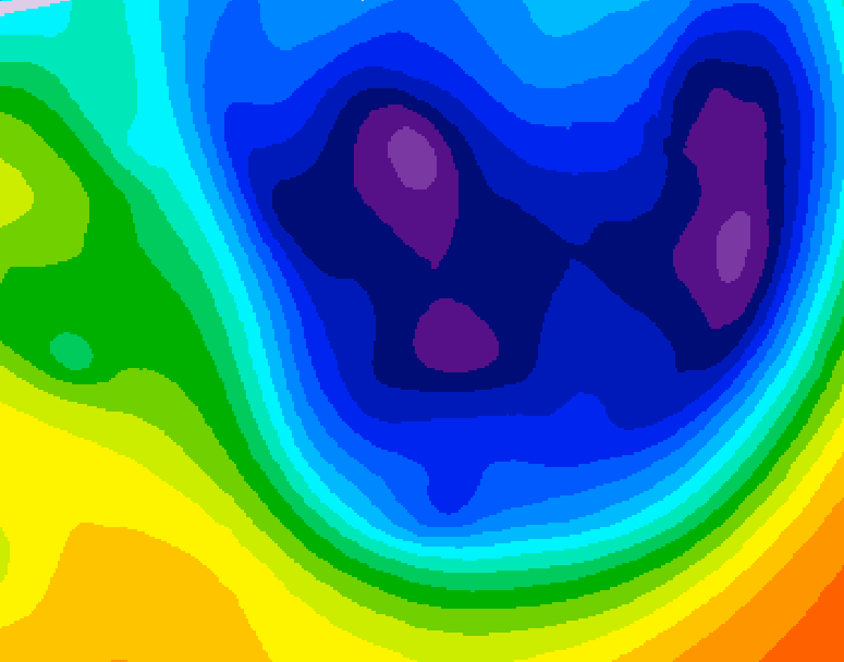 GDPS 500 millibar geopotential height 138 hour forecast chart for Canada based on 2026/01/16 0000Z data