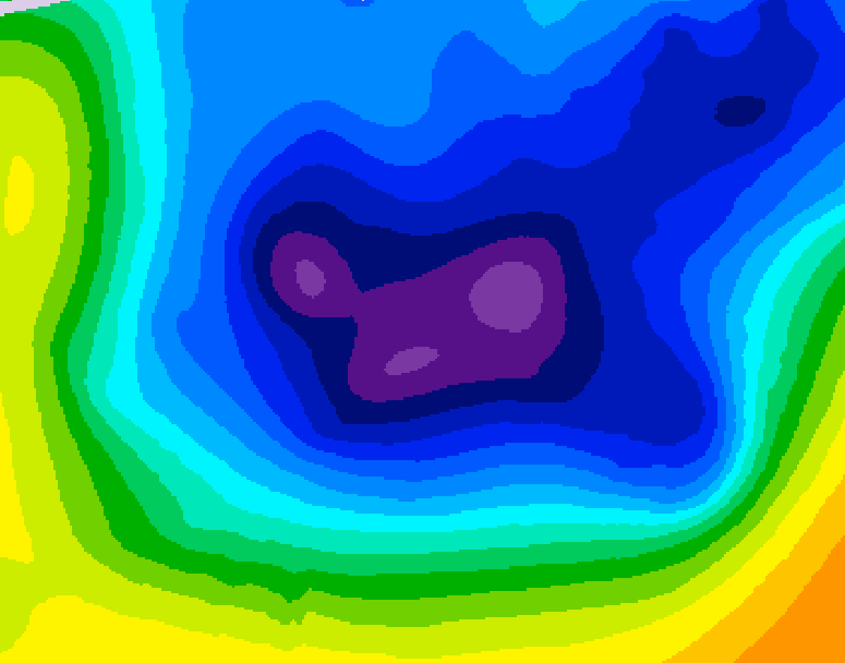 GDPS 500 millibar geopotential height 180 hour forecast chart for Canada based on 2026/01/16 0000Z data