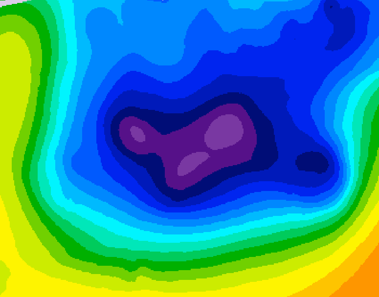 GDPS 500 millibar geopotential height 186 hour forecast chart for Canada based on 2026/01/16 0000Z data
