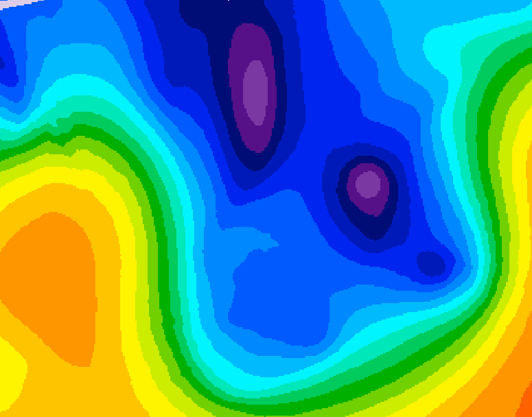 GDPS 500 millibar geopotential height 006 hour forecast chart for Canada based on 2026/01/16 1200Z data