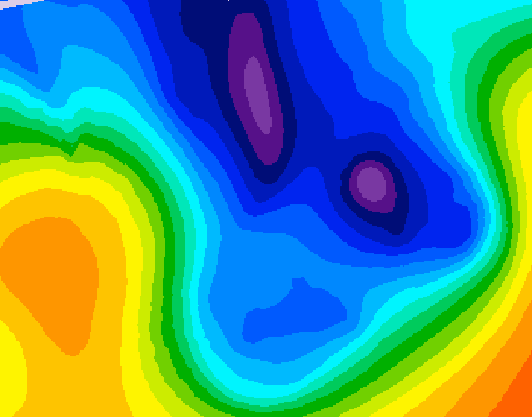 GDPS 500 millibar geopotential height 012 hour forecast chart for Canada based on 2026/01/16 1200Z data