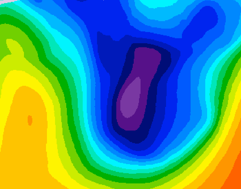 GDPS 500 millibar geopotential height 072 hour forecast chart for Canada based on 2026/01/16 1200Z data
