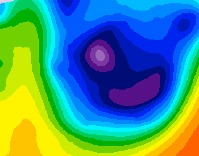 GDPS 500 millibar geopotential height 108 hour forecast chart for Canada based on 2026/01/16 1200Z data
