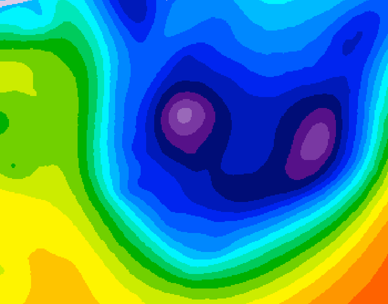 GDPS 500 millibar geopotential height 120 hour forecast chart for Canada based on 2026/01/16 1200Z data