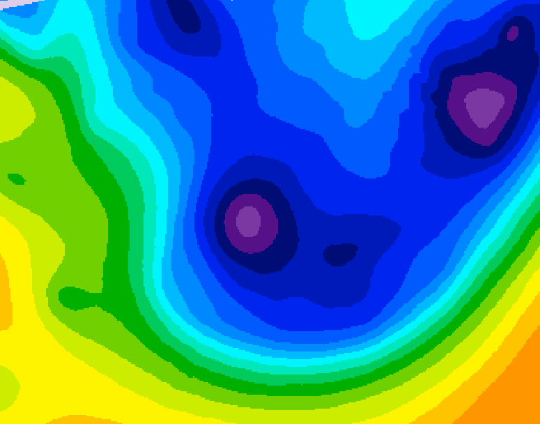 GDPS 500 millibar geopotential height 150 hour forecast chart for Canada based on 2026/01/16 1200Z data