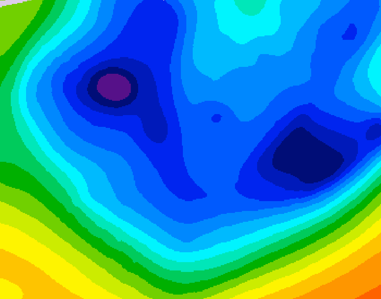GDPS 500 millibar geopotential height 216 hour forecast chart for Canada based on 2026/01/16 1200Z data