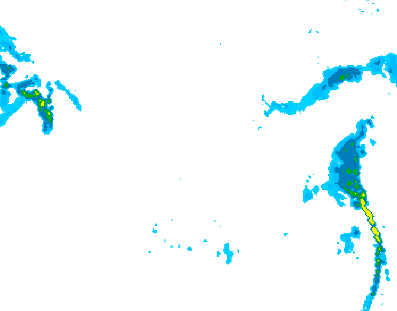 GDPS precipitation 012 hour forecast chart for Canada based on 2026/01/16 0000Z data