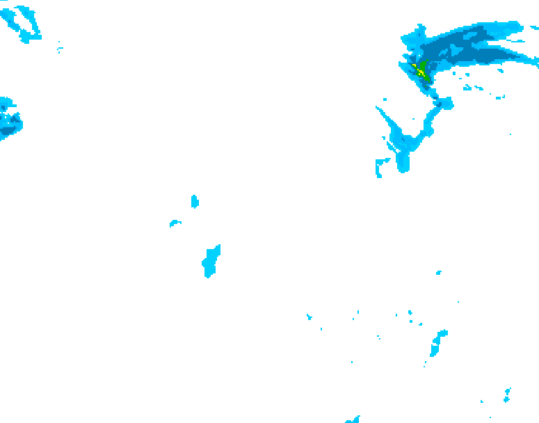 GDPS precipitation 042 hour forecast chart for Canada based on 2026/01/16 0000Z data