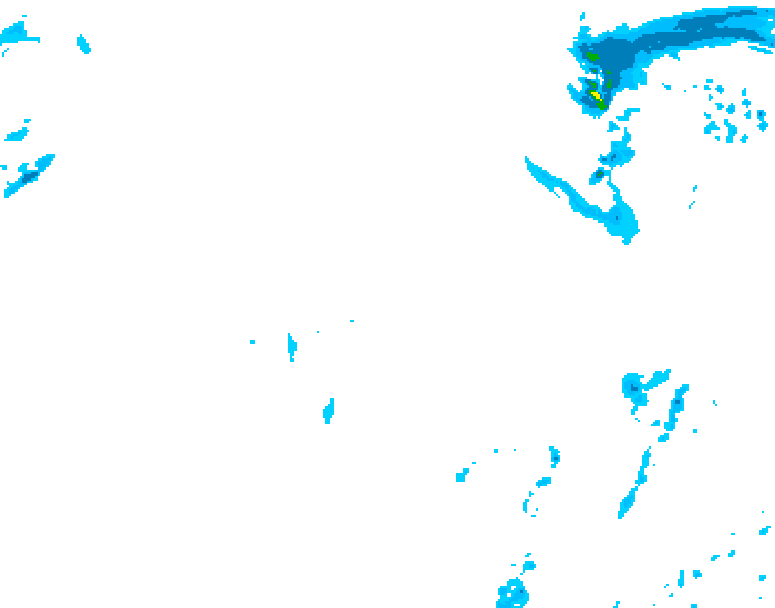 GDPS precipitation 048 hour forecast chart for Canada based on 2026/01/16 0000Z data
