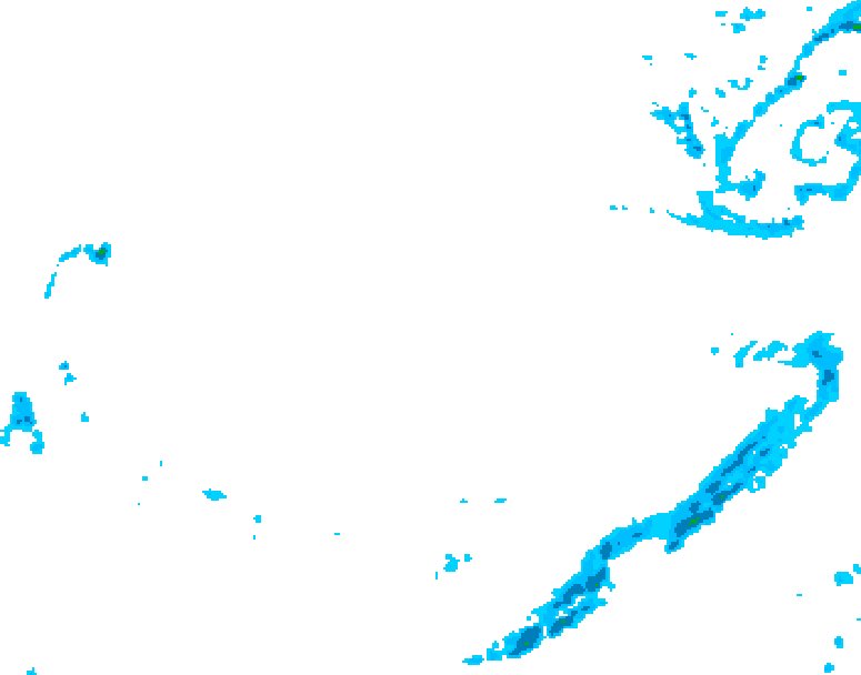 GDPS precipitation 222 hour forecast chart for Canada based on 2026/01/16 0000Z data