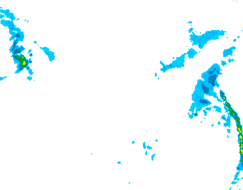 GDPS precipitation 006 hour forecast chart for Canada based on 2026/01/16 1200Z data