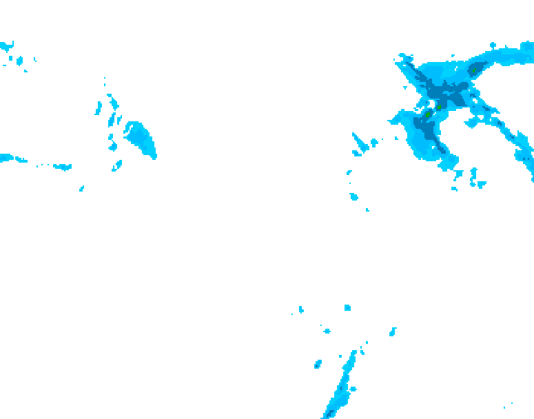 GDPS precipitation 018 hour forecast chart for Canada based on 2026/01/16 1200Z data