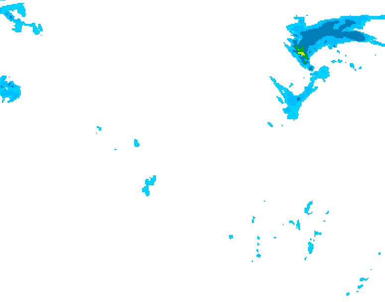 GDPS precipitation 030 hour forecast chart for Canada based on 2026/01/16 1200Z data