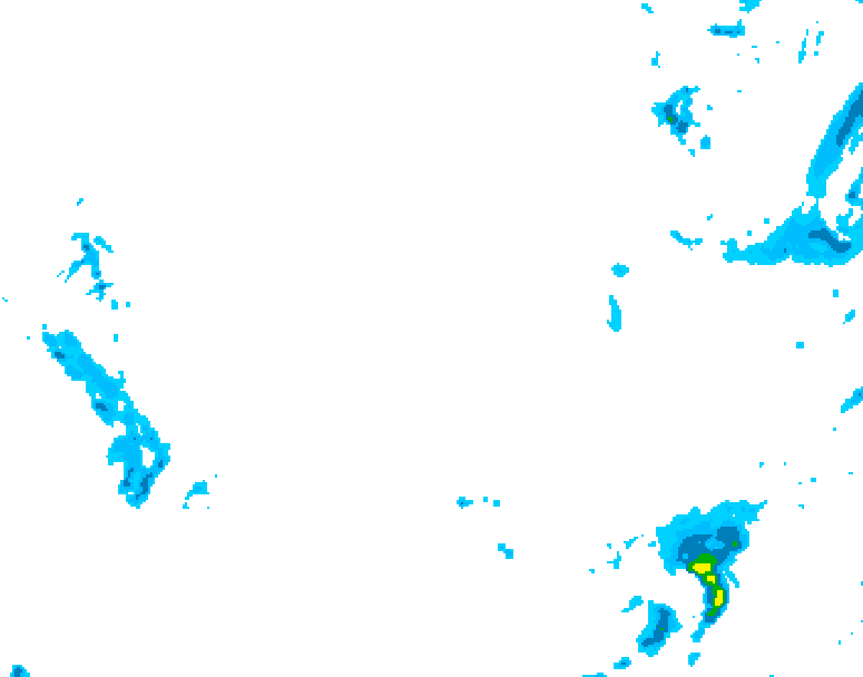 GDPS precipitation 228 hour forecast chart for Canada based on 2026/01/16 1200Z data
