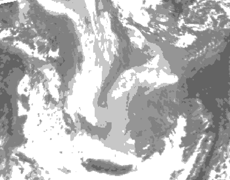 GDPS total cloud 084 hour forecast chart for Canada based on 2026/01/16 0000Z data