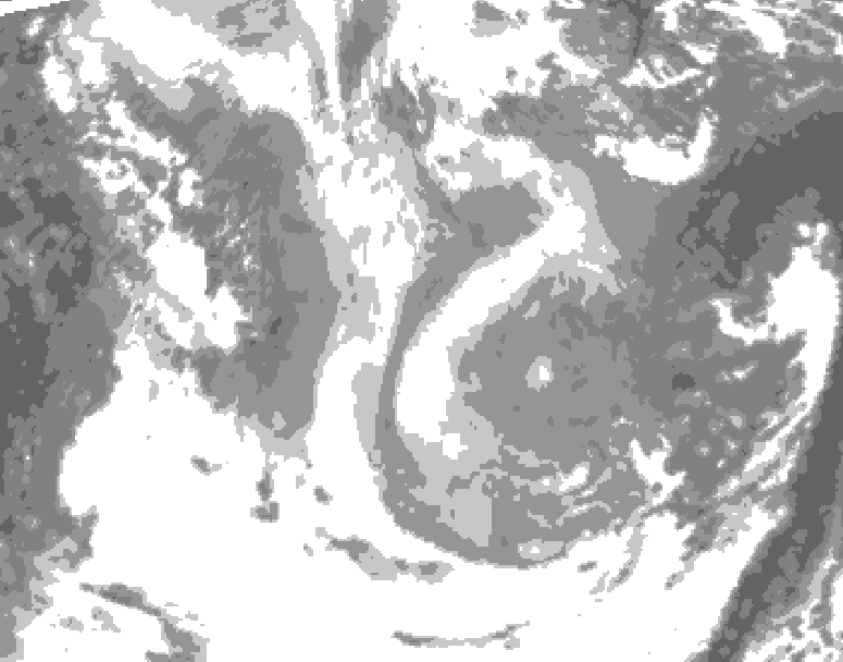 GDPS total cloud 096 hour forecast chart for Canada based on 2026/01/16 0000Z data