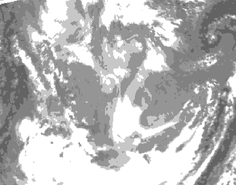 GDPS total cloud 114 hour forecast chart for Canada based on 2026/01/16 0000Z data