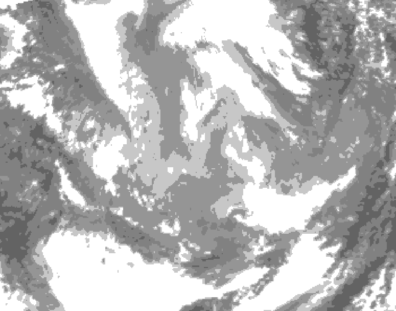 GDPS total cloud 138 hour forecast chart for Canada based on 2026/01/16 0000Z data