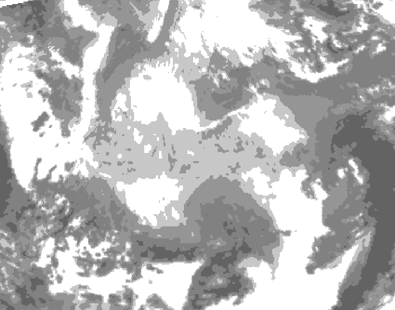 GDPS total cloud 186 hour forecast chart for Canada based on 2026/01/16 0000Z data