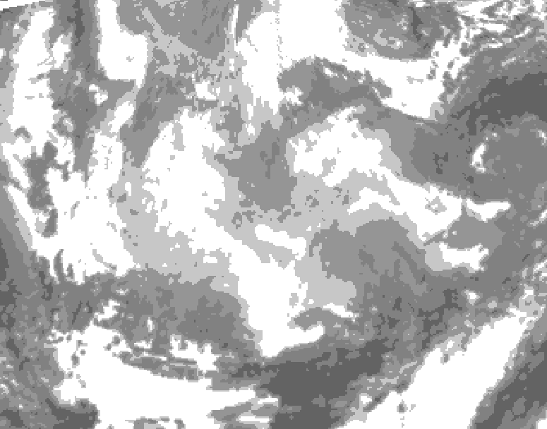 GDPS total cloud 204 hour forecast chart for Canada based on 2026/01/16 0000Z data