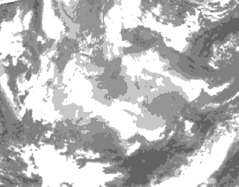 GDPS total cloud 210 hour forecast chart for Canada based on 2026/01/16 0000Z data