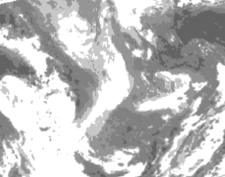 GDPS total cloud 024 hour forecast chart for Canada based on 2026/01/16 1200Z data