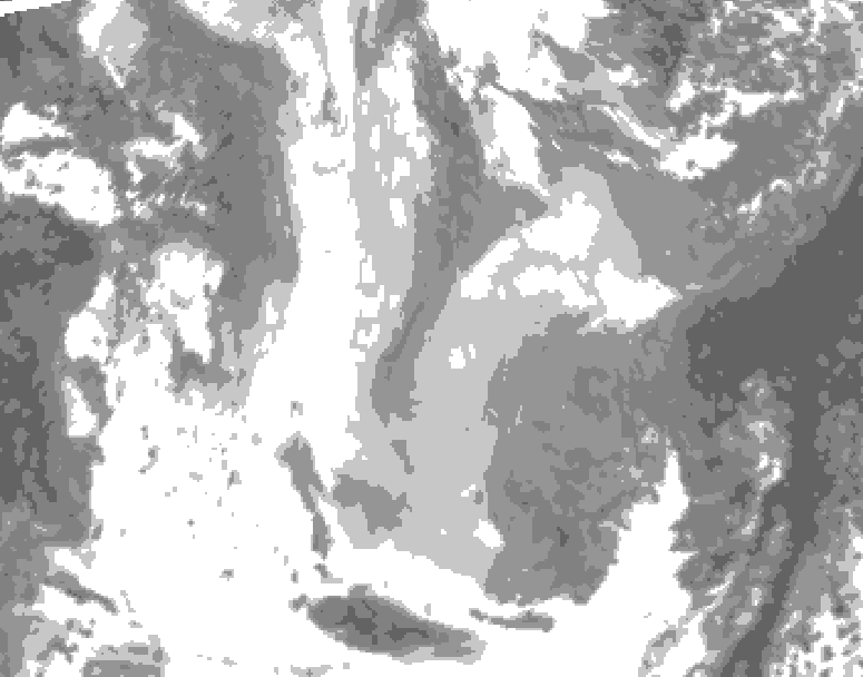GDPS total cloud 072 hour forecast chart for Canada based on 2026/01/16 1200Z data