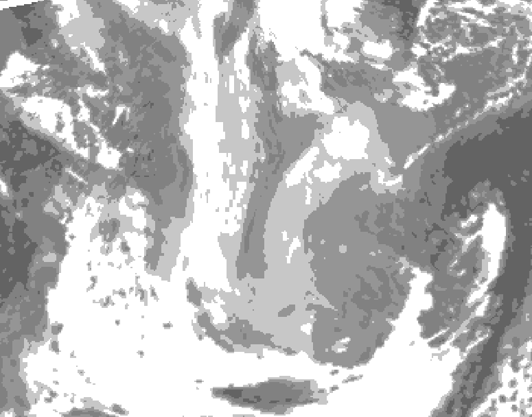 GDPS total cloud 078 hour forecast chart for Canada based on 2026/01/16 1200Z data