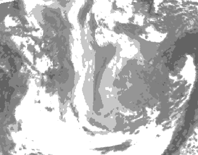 GDPS total cloud 084 hour forecast chart for Canada based on 2026/01/16 1200Z data