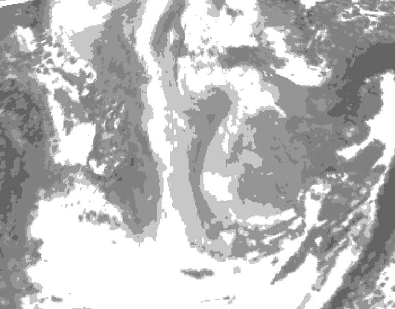 GDPS total cloud 090 hour forecast chart for Canada based on 2026/01/16 1200Z data