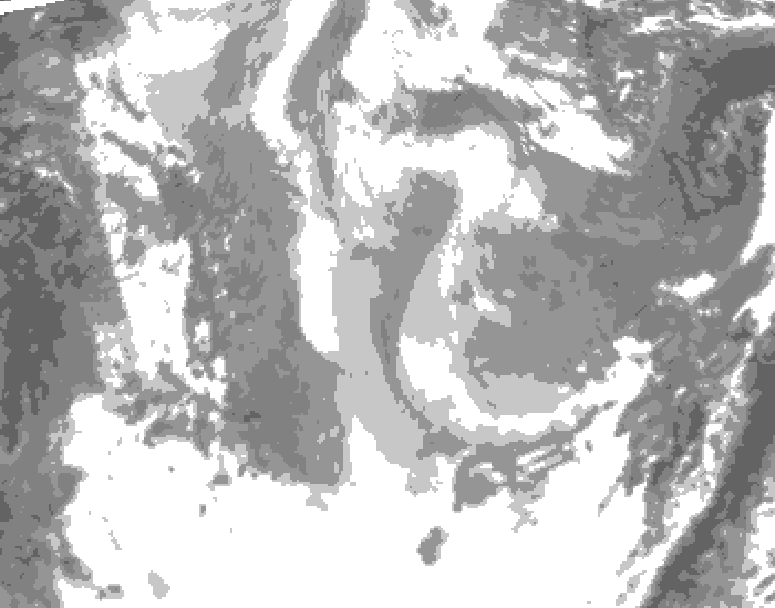 GDPS total cloud 096 hour forecast chart for Canada based on 2026/01/16 1200Z data