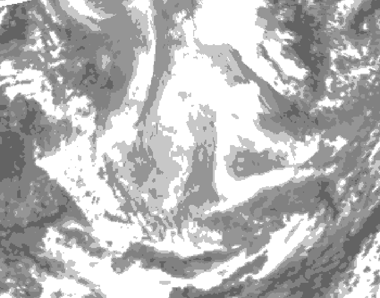 GDPS total cloud 144 hour forecast chart for Canada based on 2026/01/16 1200Z data