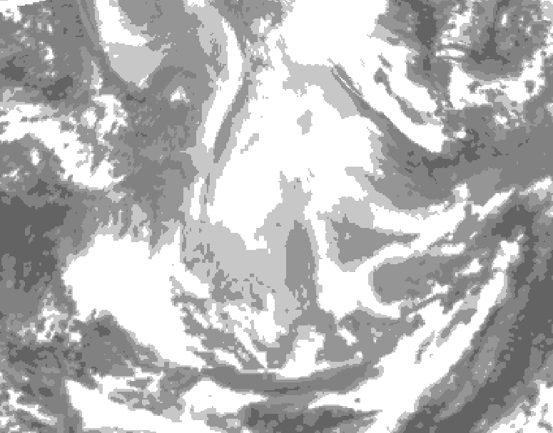 GDPS total cloud 156 hour forecast chart for Canada based on 2026/01/16 1200Z data