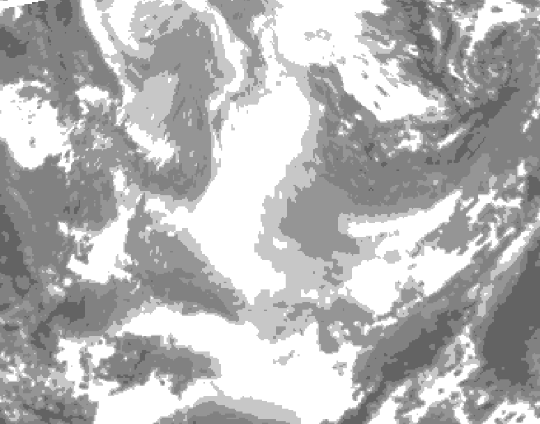 GDPS total cloud 180 hour forecast chart for Canada based on 2026/01/16 1200Z data