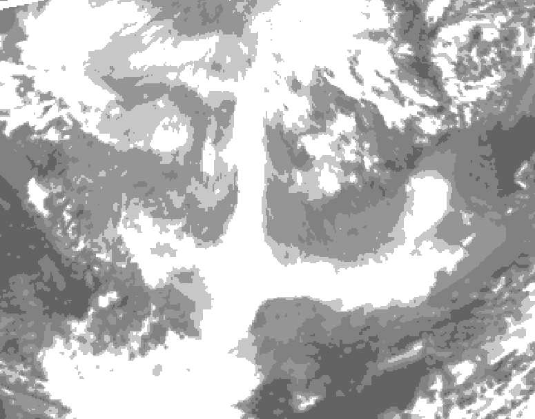 GDPS total cloud 216 hour forecast chart for Canada based on 2026/01/16 1200Z data