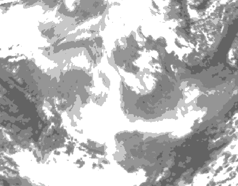 GDPS total cloud 228 hour forecast chart for Canada based on 2026/01/16 1200Z data
