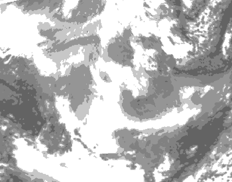 GDPS total cloud 234 hour forecast chart for Canada based on 2026/01/16 1200Z data