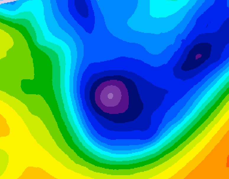 GDPS 500 millibar geopotential height 132 hour forecast chart for Canada based on 2026/01/17 0000Z data