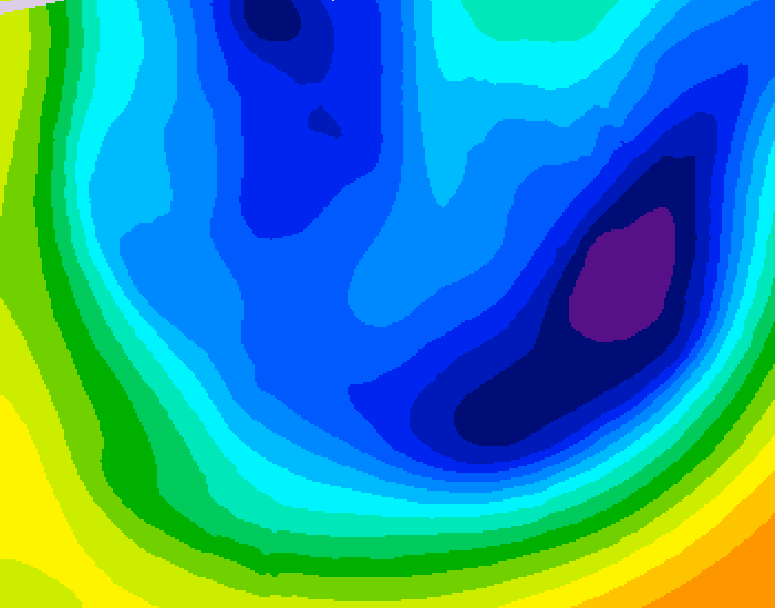 GDPS 500 millibar geopotential height 180 hour forecast chart for Canada based on 2026/01/17 0000Z data