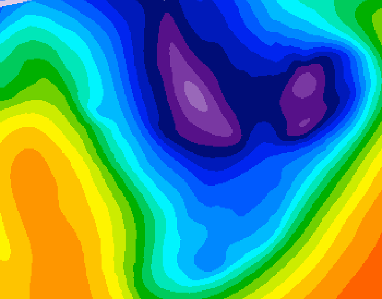 GDPS 500 millibar geopotential height 006 hour forecast chart for Canada based on 2026/01/17 1200Z data