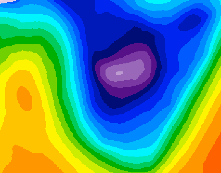 GDPS 500 millibar geopotential height 030 hour forecast chart for Canada based on 2026/01/17 1200Z data