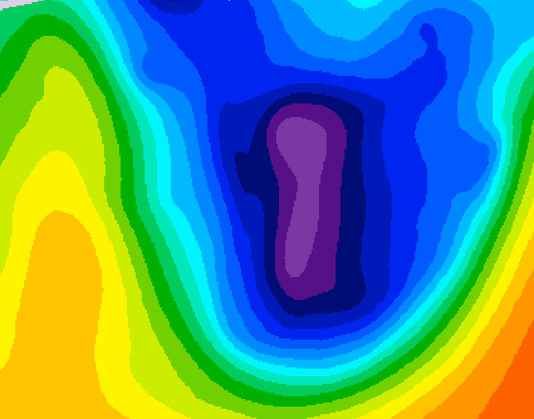 GDPS 500 millibar geopotential height 060 hour forecast chart for Canada based on 2026/01/17 1200Z data