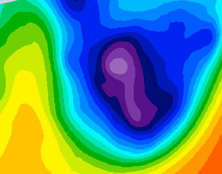GDPS 500 millibar geopotential height 072 hour forecast chart for Canada based on 2026/01/17 1200Z data