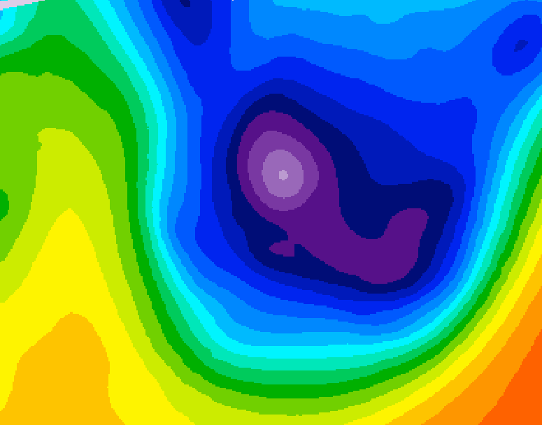 GDPS 500 millibar geopotential height 084 hour forecast chart for Canada based on 2026/01/17 1200Z data