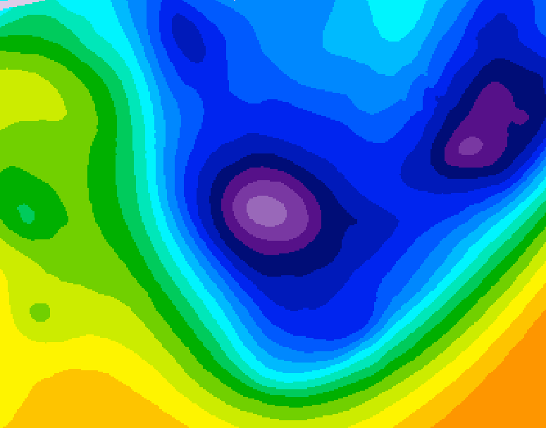 GDPS 500 millibar geopotential height 114 hour forecast chart for Canada based on 2026/01/17 1200Z data