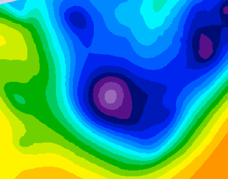GDPS 500 millibar geopotential height 126 hour forecast chart for Canada based on 2026/01/17 1200Z data