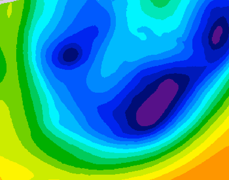 GDPS 500 millibar geopotential height 180 hour forecast chart for Canada based on 2026/01/17 1200Z data