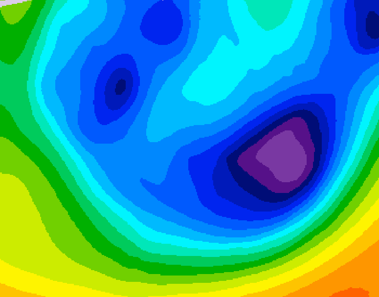 GDPS 500 millibar geopotential height 198 hour forecast chart for Canada based on 2026/01/17 1200Z data
