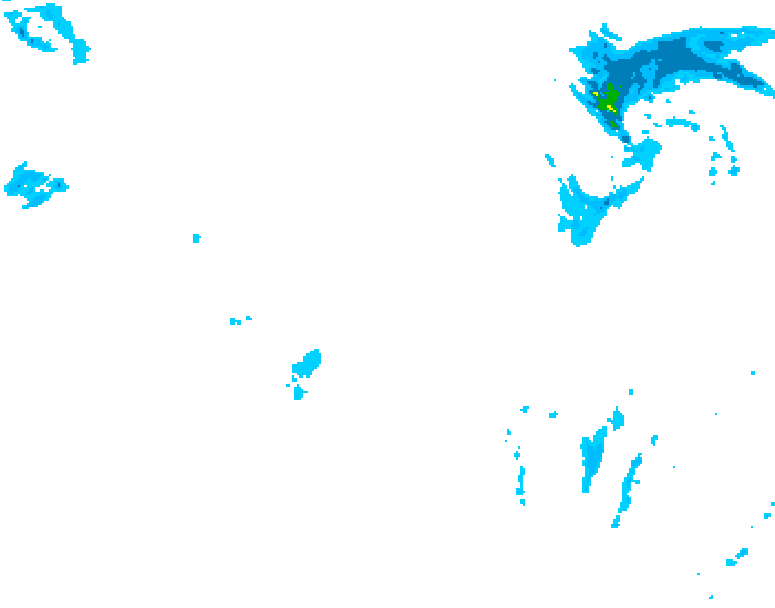 GDPS precipitation 006 hour forecast chart for Canada based on 2026/01/17 1200Z data