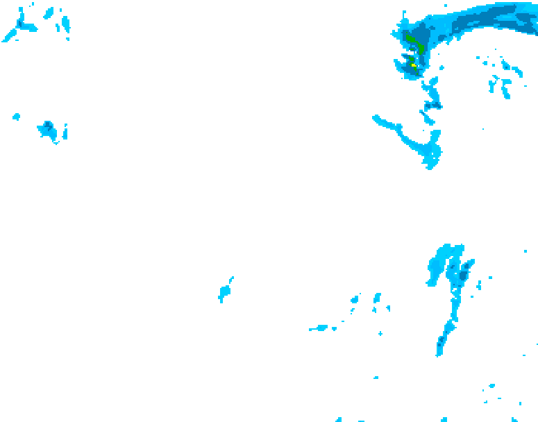 GDPS precipitation 012 hour forecast chart for Canada based on 2026/01/17 1200Z data